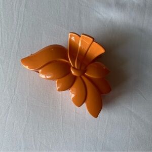 Orange Tropical Floral Clip